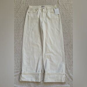 Ética Stanton High-Rise Relaxed Cuff Jeans in natural NWT